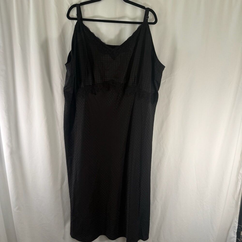 Torrid Dress Women's 5X Black Sleeveless Satin Adjustable Vneck Semi Sheer